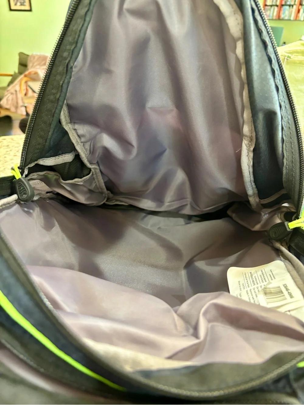 High Sierra Black/Navy with Neon Green Trim - 15Wx18H